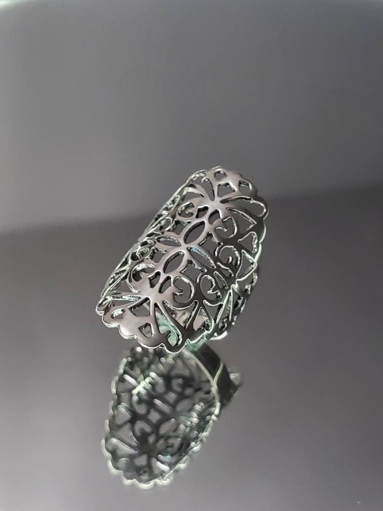Shield Statement Ring – 925 Sterling Silver