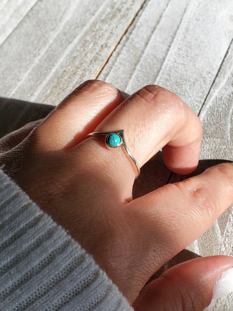 Turquoise Bohemian, Boho chic Ring