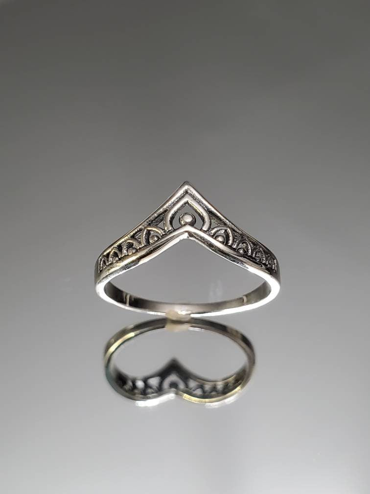 Mandala Chevron Sterling Silver