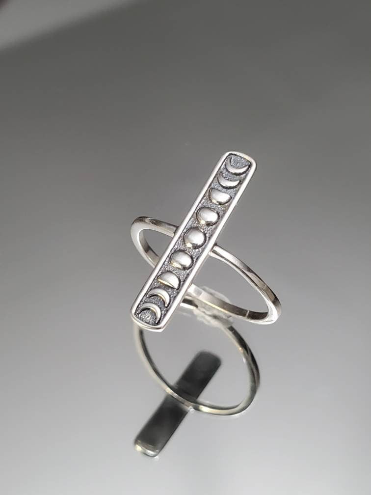 Sterling Silver Moon Phases Ring