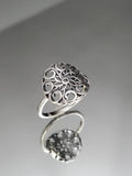 Mandala Women's Statement Ring – Sterling Silver