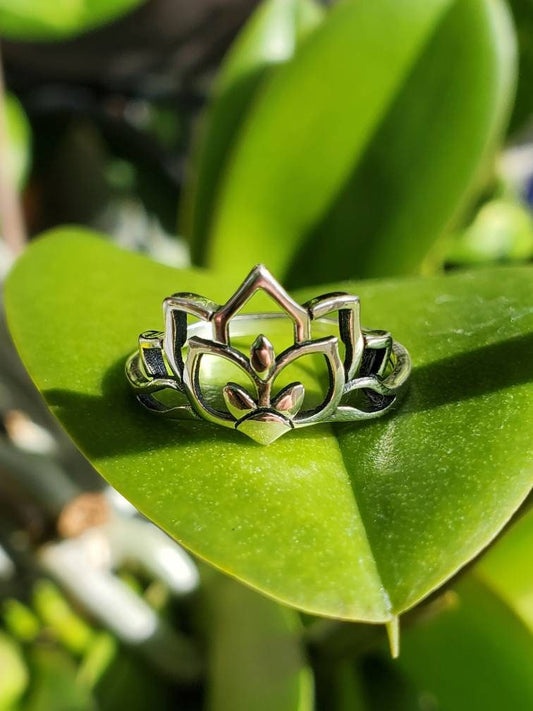 Mandala Crown 925 Sterling Silver Women Ring