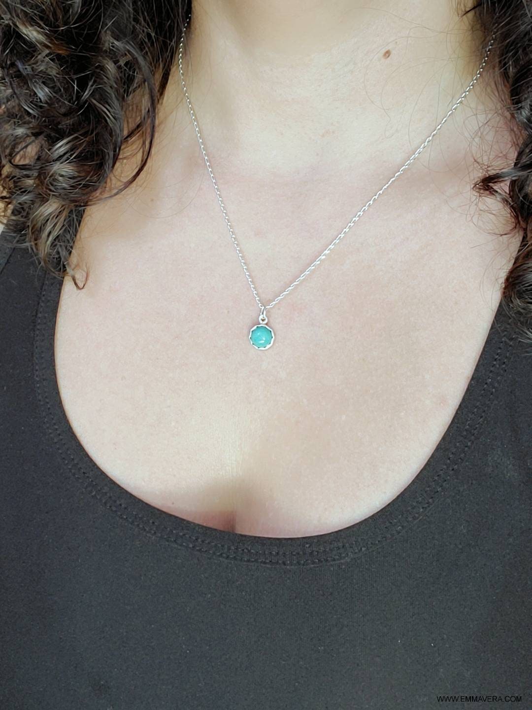 Natural Turquoise Pendant Necklace