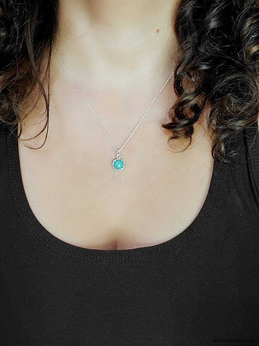 Natural Turquoise Pendant Necklace