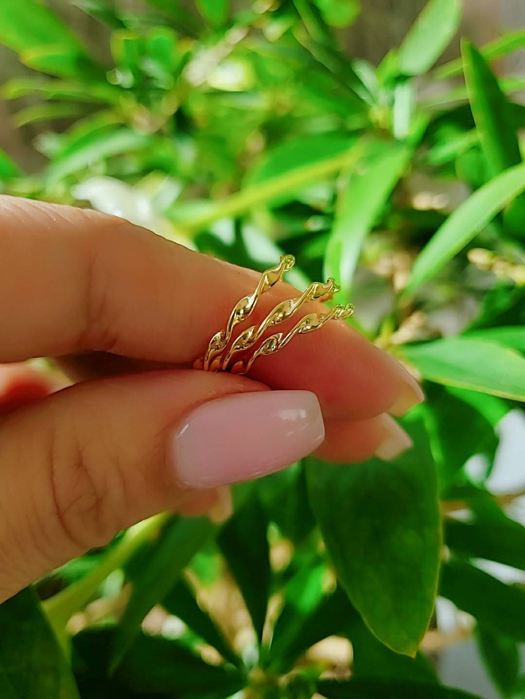 Gold Thin Sterling Silver Ring