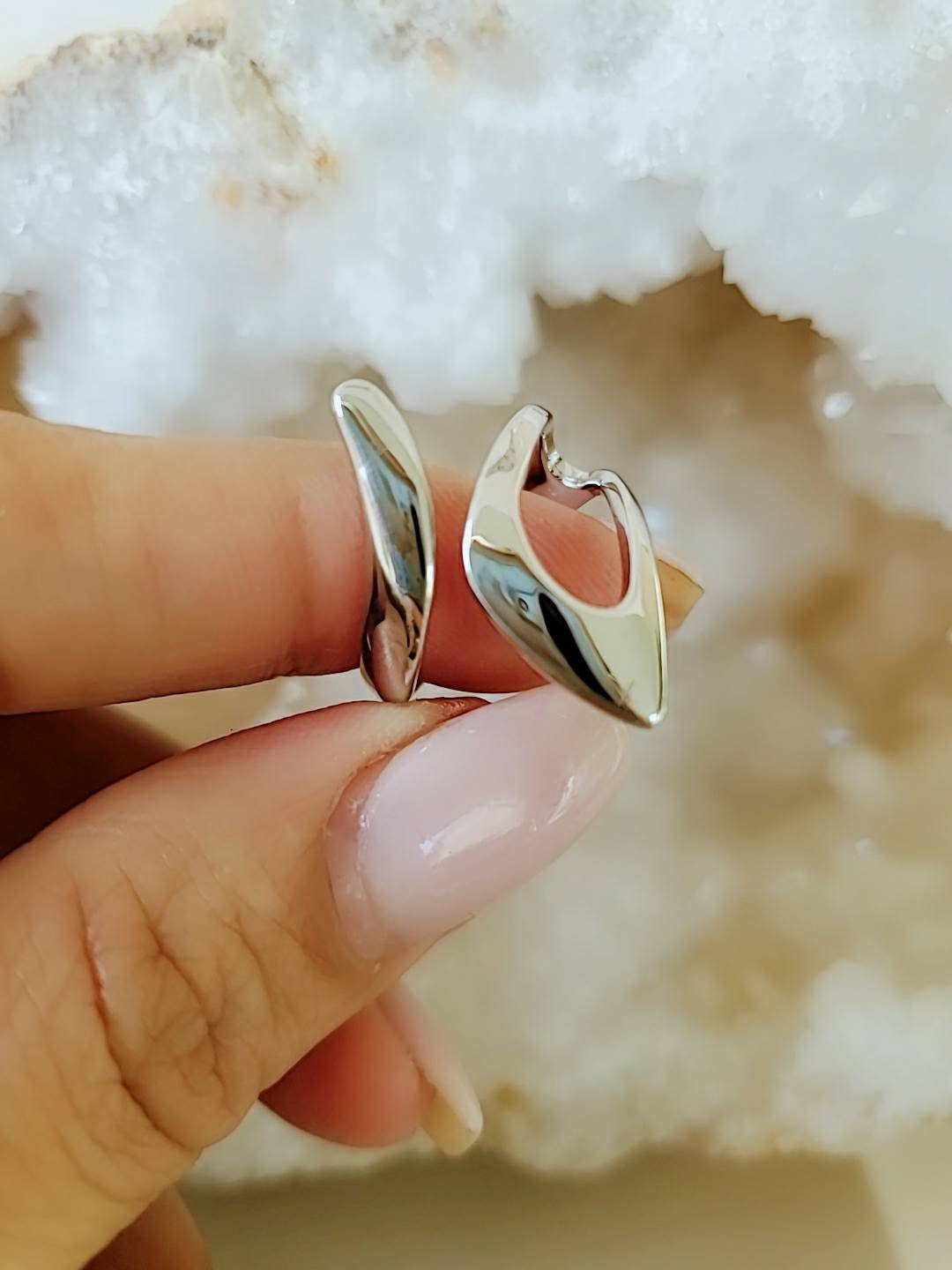 Curved Statement Ring – 925 Sterling Silver