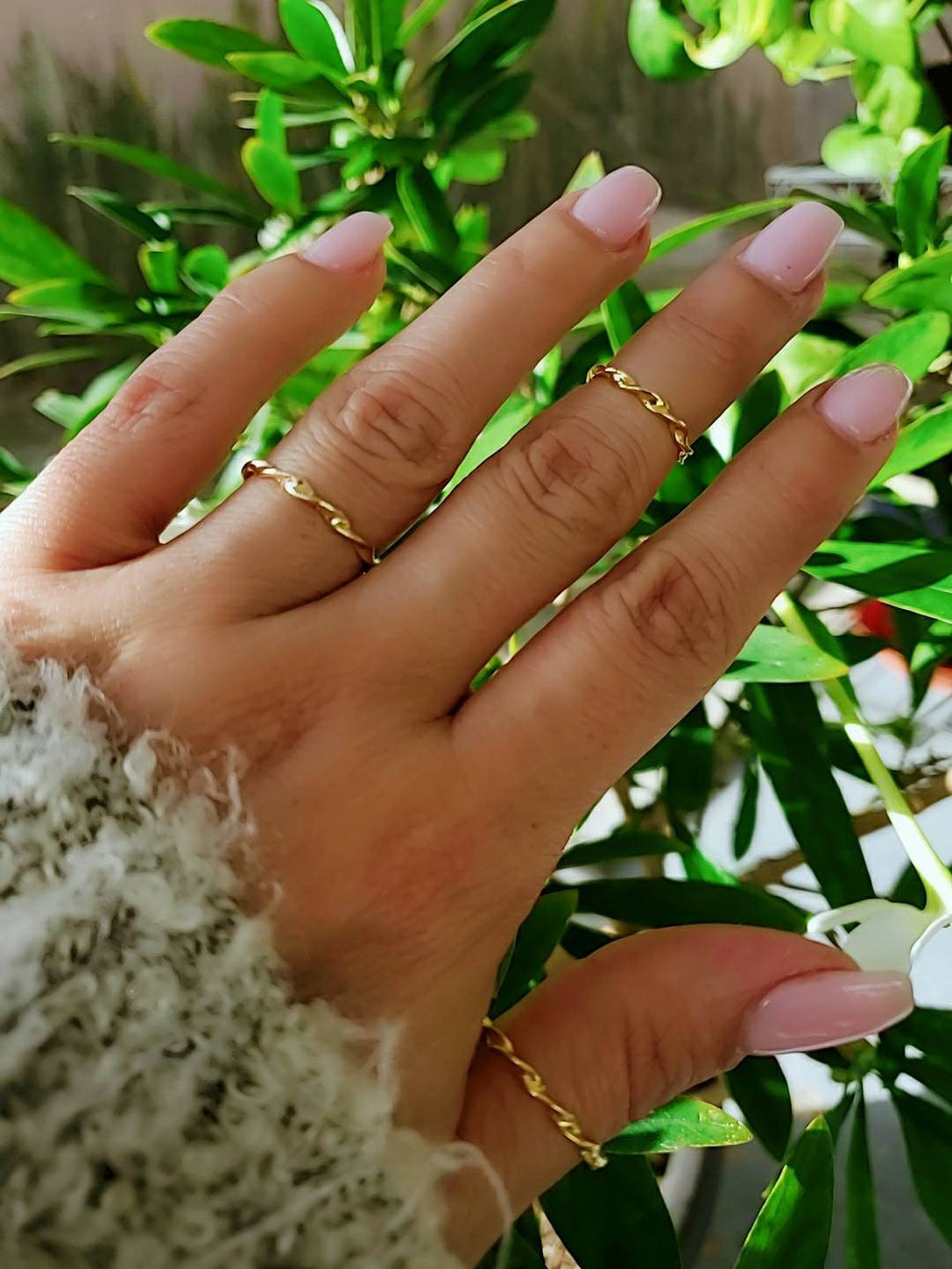 Gold Thin Sterling Silver Ring