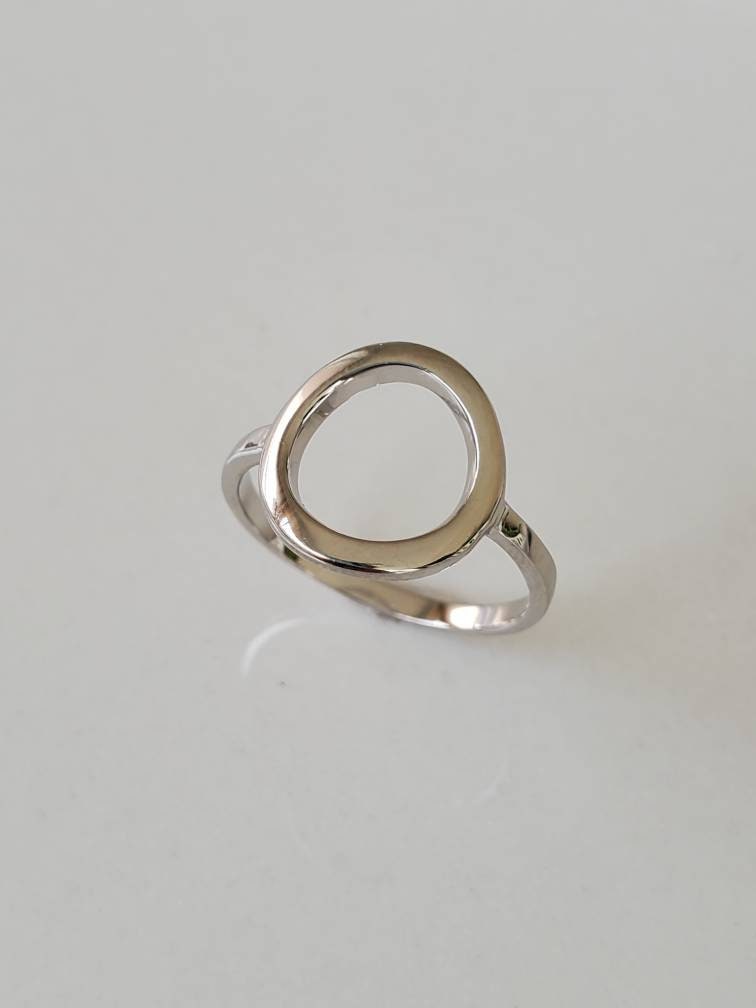 Open Circle Sterling Silver Women Ring