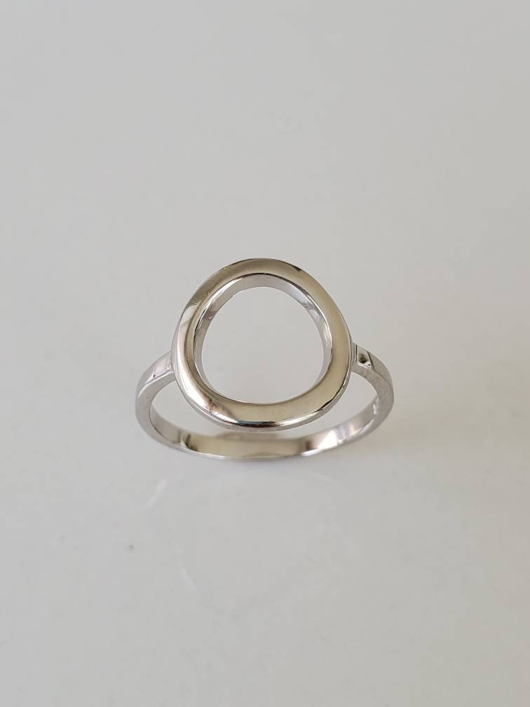 Open Circle Sterling Silver Women Ring