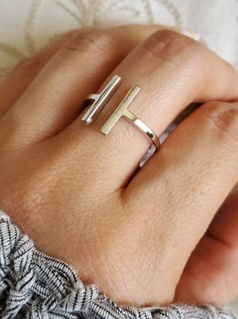 Bar Adjustable Boho Midi Ring