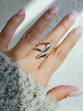 Curved Statement Ring – 925 Sterling Silver