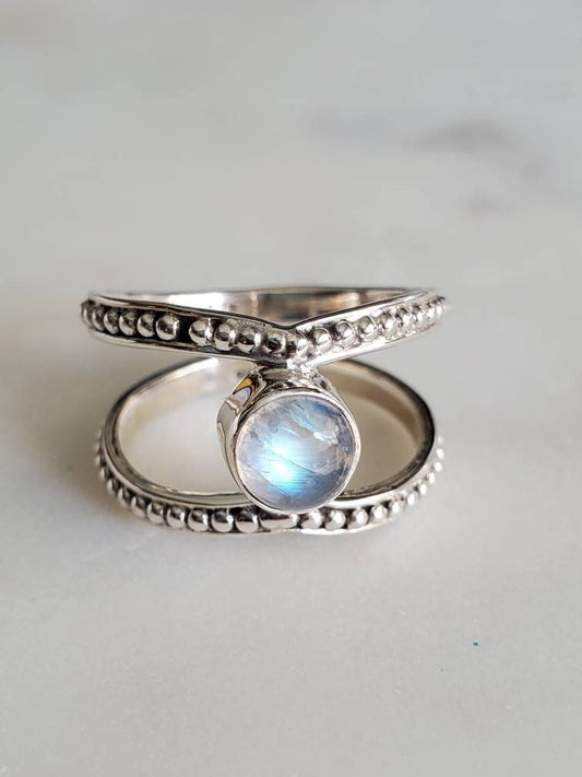 Moonstone Sterling Silver Ring