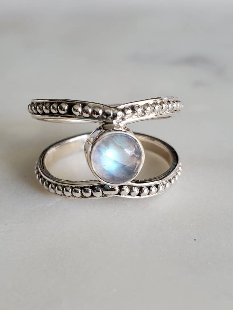 Moonstone Sterling Silver Ring