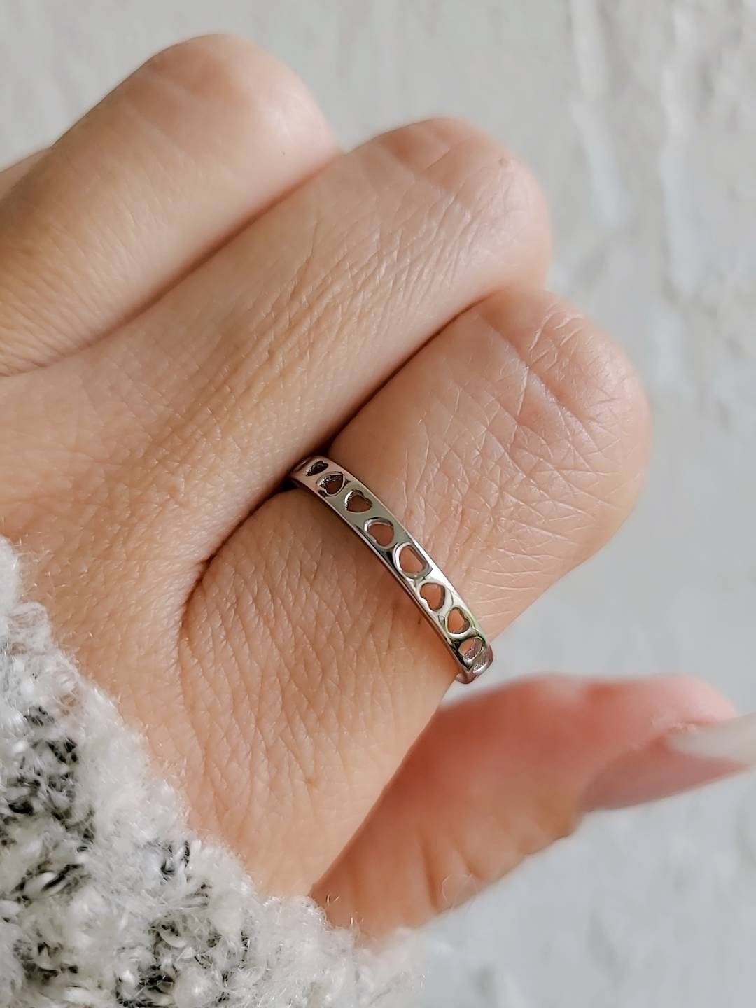 Heart Women's Wedding Ring – 925 Sterling Silver