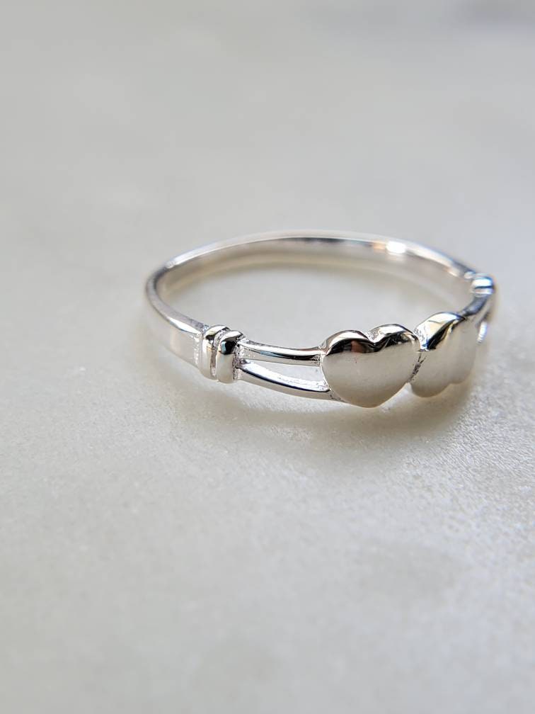 Dainty Heart Sterling Silver Women Ring