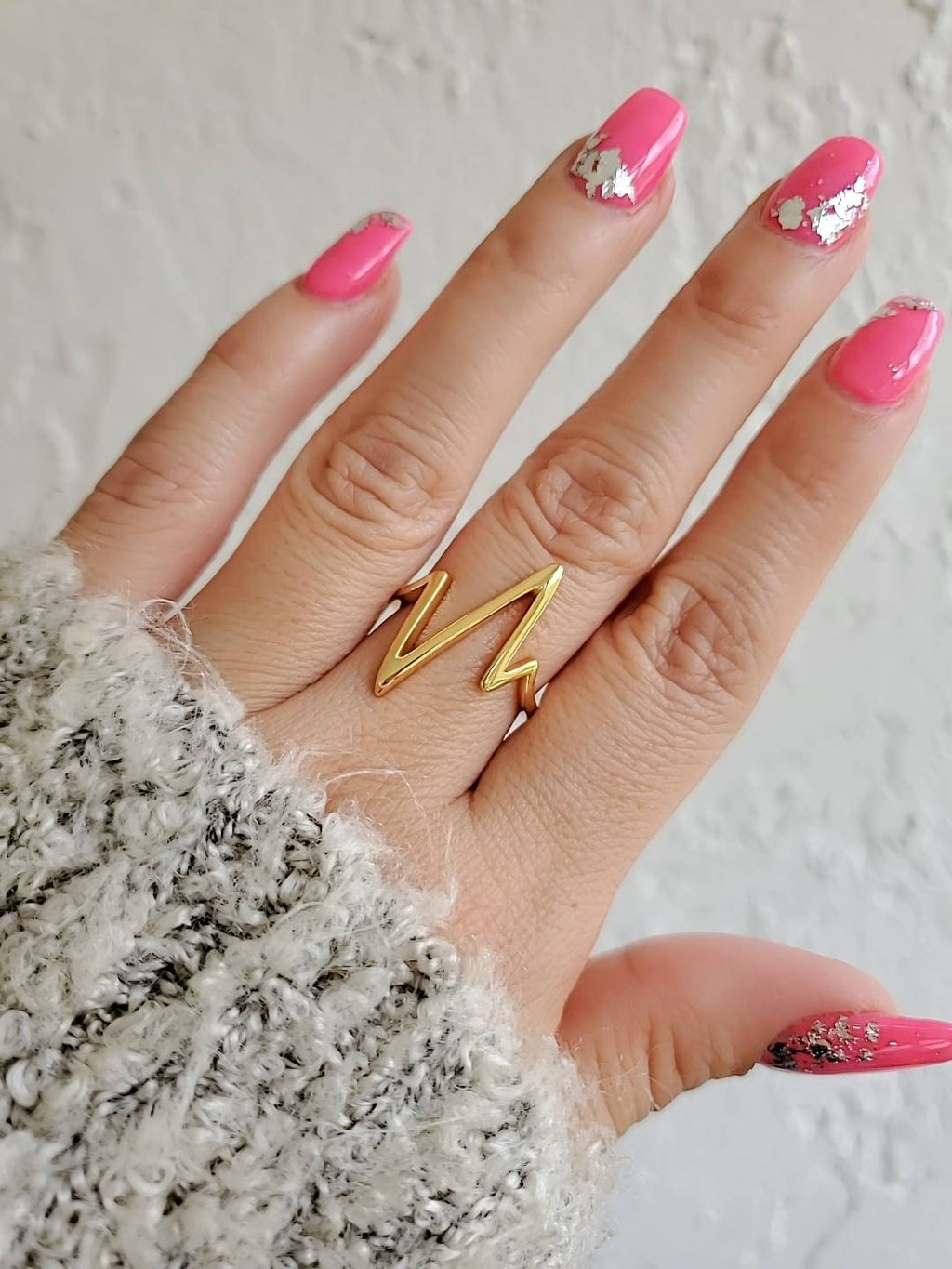 Gold Heartbeat Ring – Sterling Silver