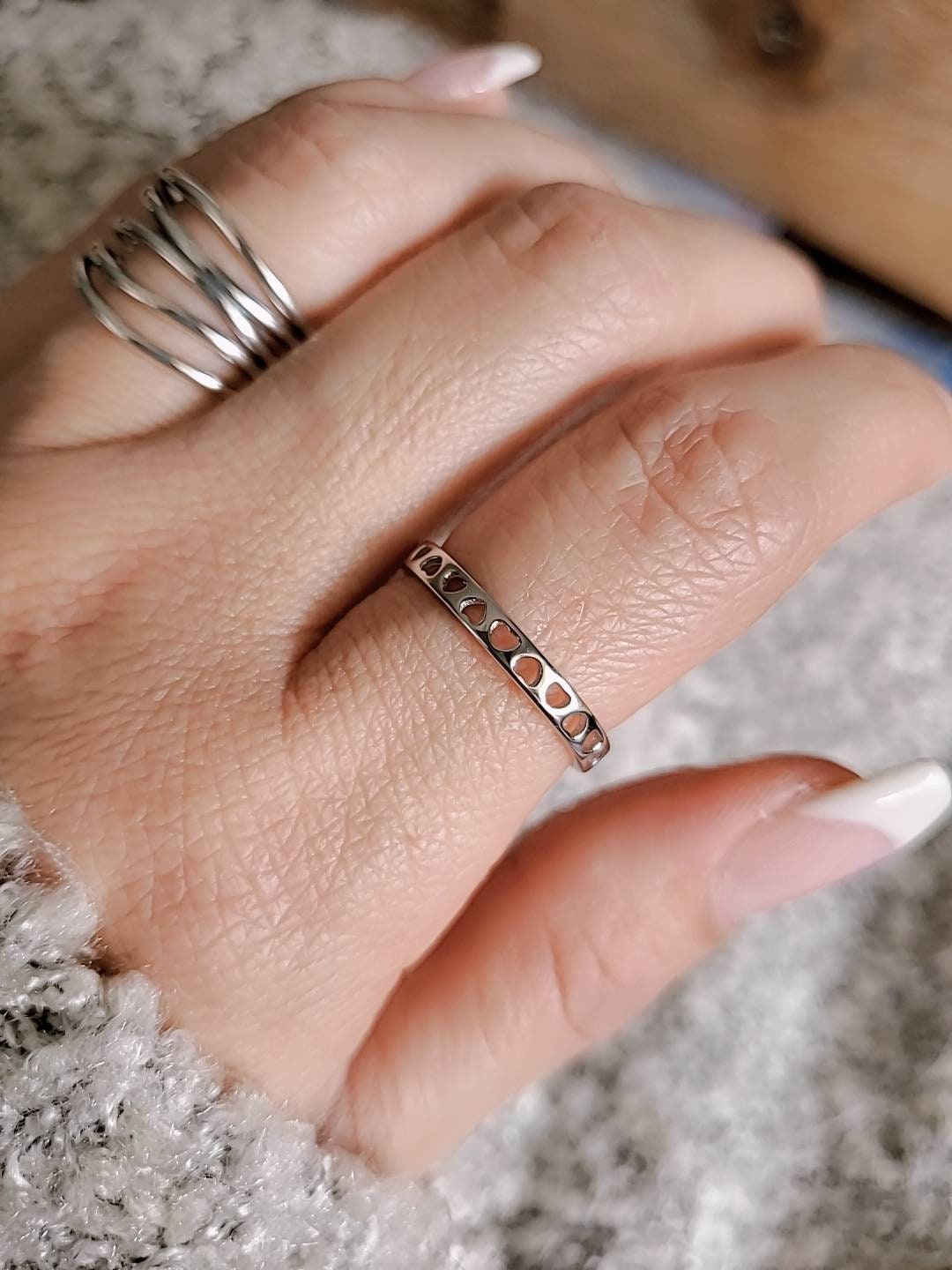 Heart Women's Wedding Ring – 925 Sterling Silver