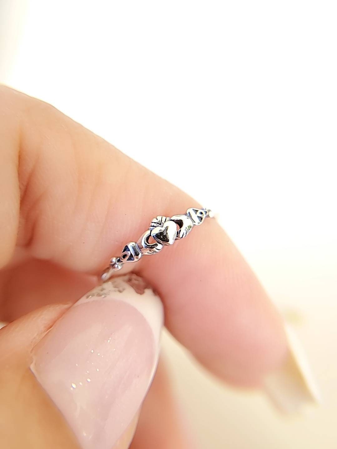 Tiny Celtic Irish Claddagh Ring