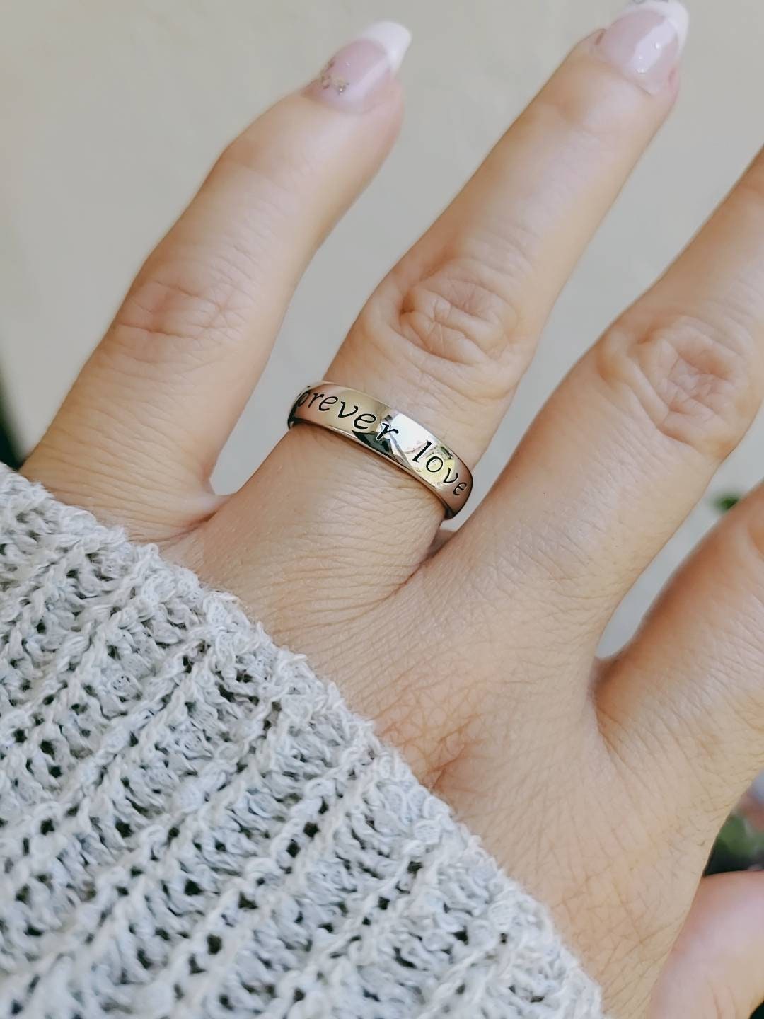 Forever Love Band Sterling Silver Ring