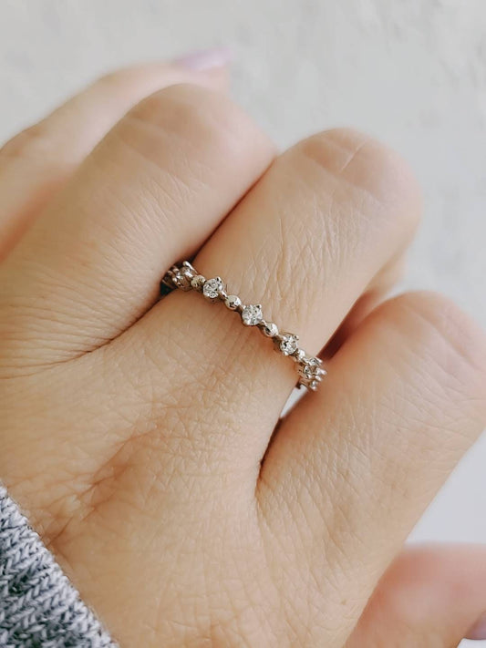 Sterling Silver Thin Ring, Eternity Band, Promise ring, 925 stamped, Anniversary Engagement Ring, non Tarnish, size 2 to 14