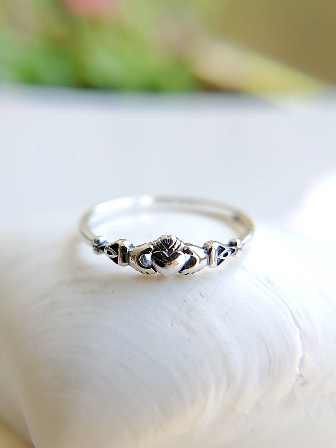 Tiny Celtic Irish Claddagh Ring