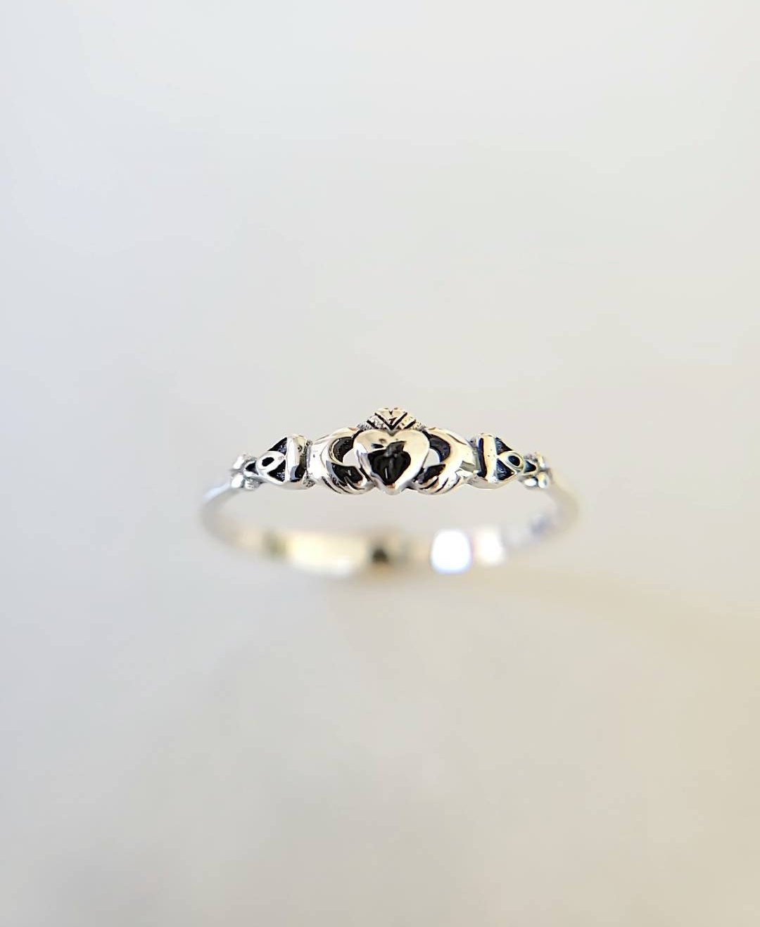 Tiny Celtic Irish Claddagh Ring