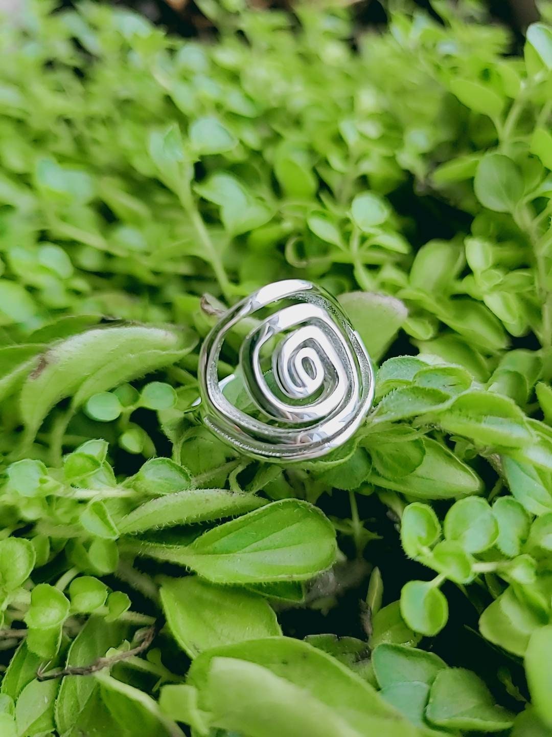 Sterling Silver Spiral Ring, Simple Minimalist Ring, Dainty Women Ring, Swirl Ring, Boho Style Ring