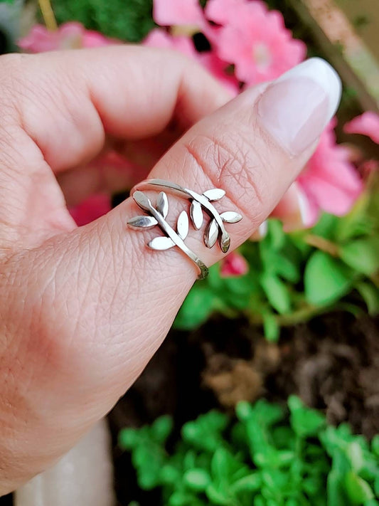 Leaf Ring Sterling Silver Ring