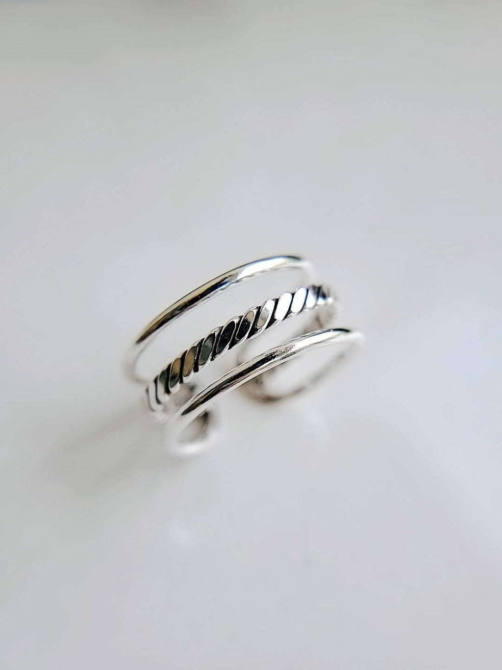 Triple Statement Ring – Sterling Silver