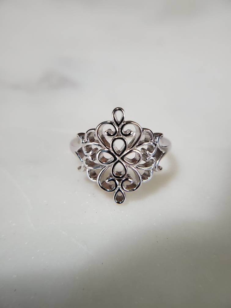 Filigree Sterling Silver Women Ring