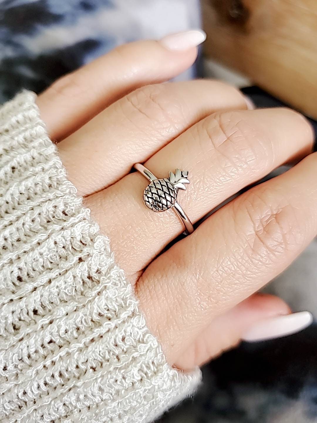 Pineapple Sterling Silver Ring