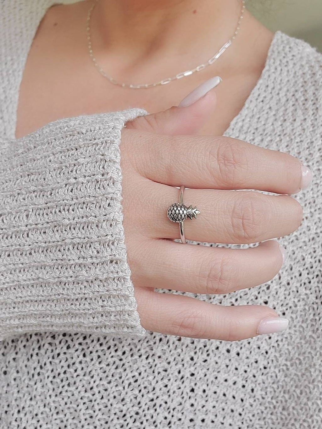 Pineapple Sterling Silver Ring