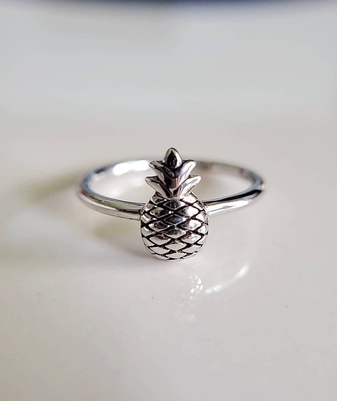 Pineapple Sterling Silver Ring