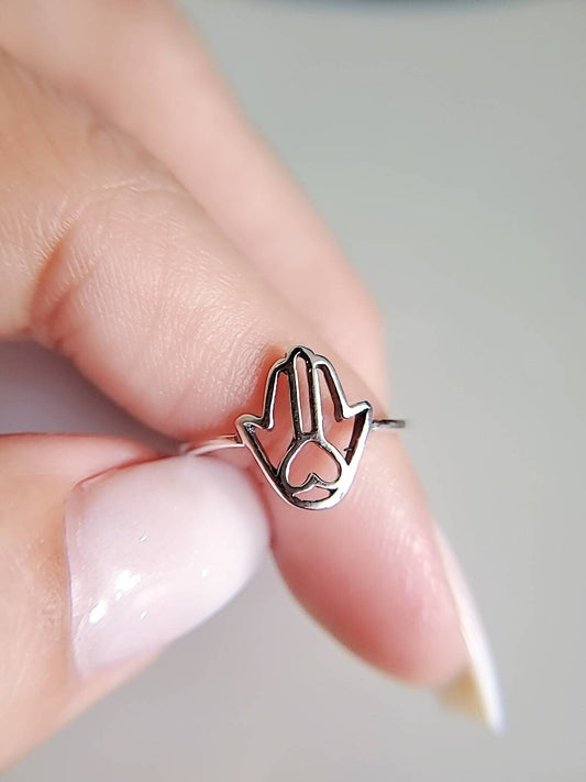 Hand Ring Minimalist Hamsa Ring