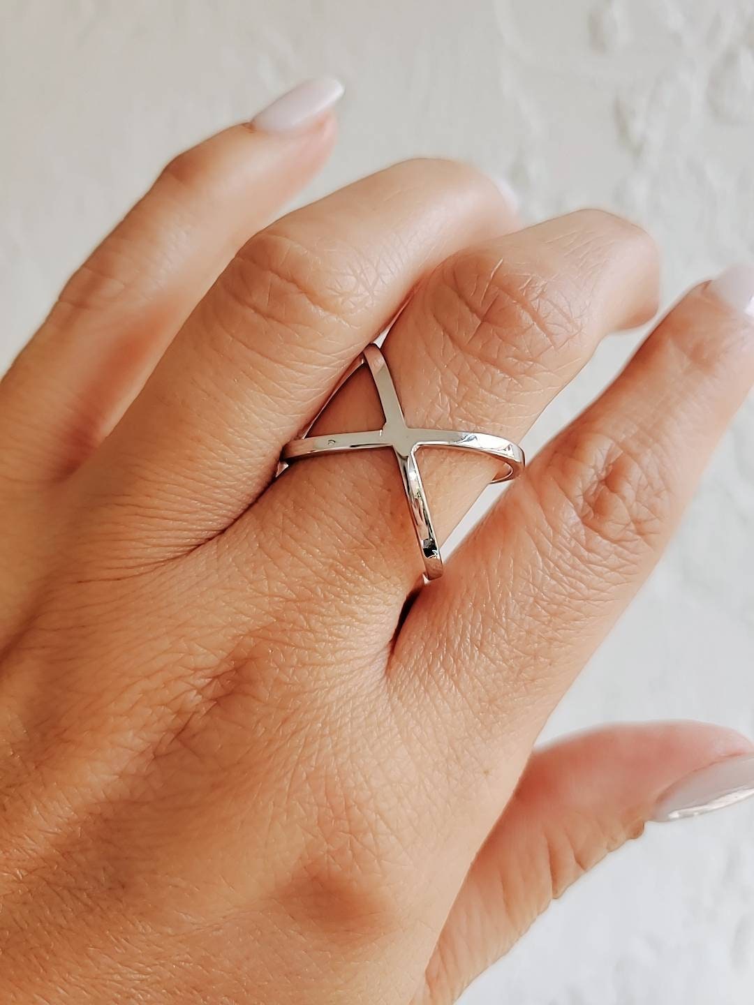 Criss Cross Ring Sterling Silver X Ring