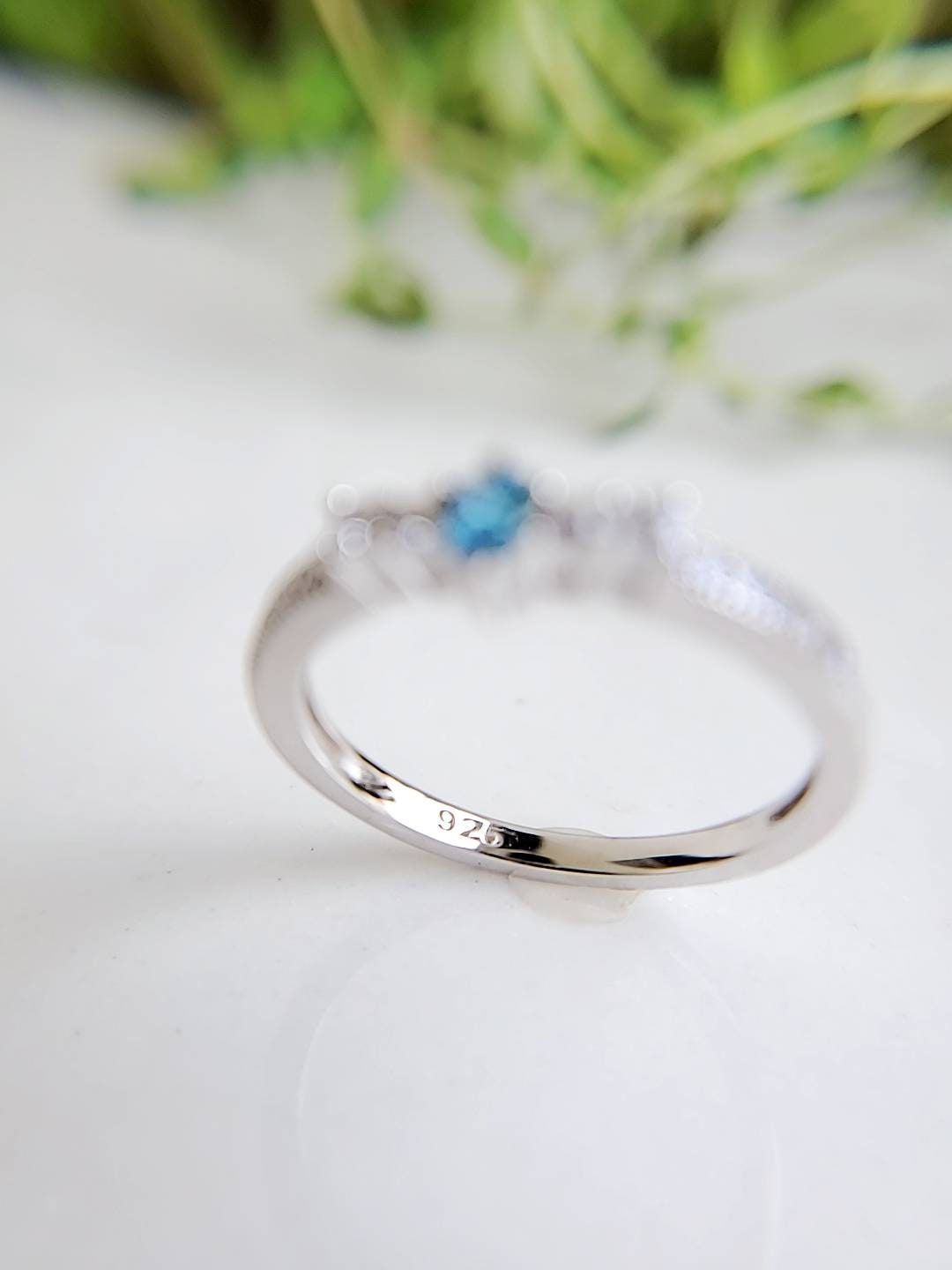 Dainty Aquamarine Ring