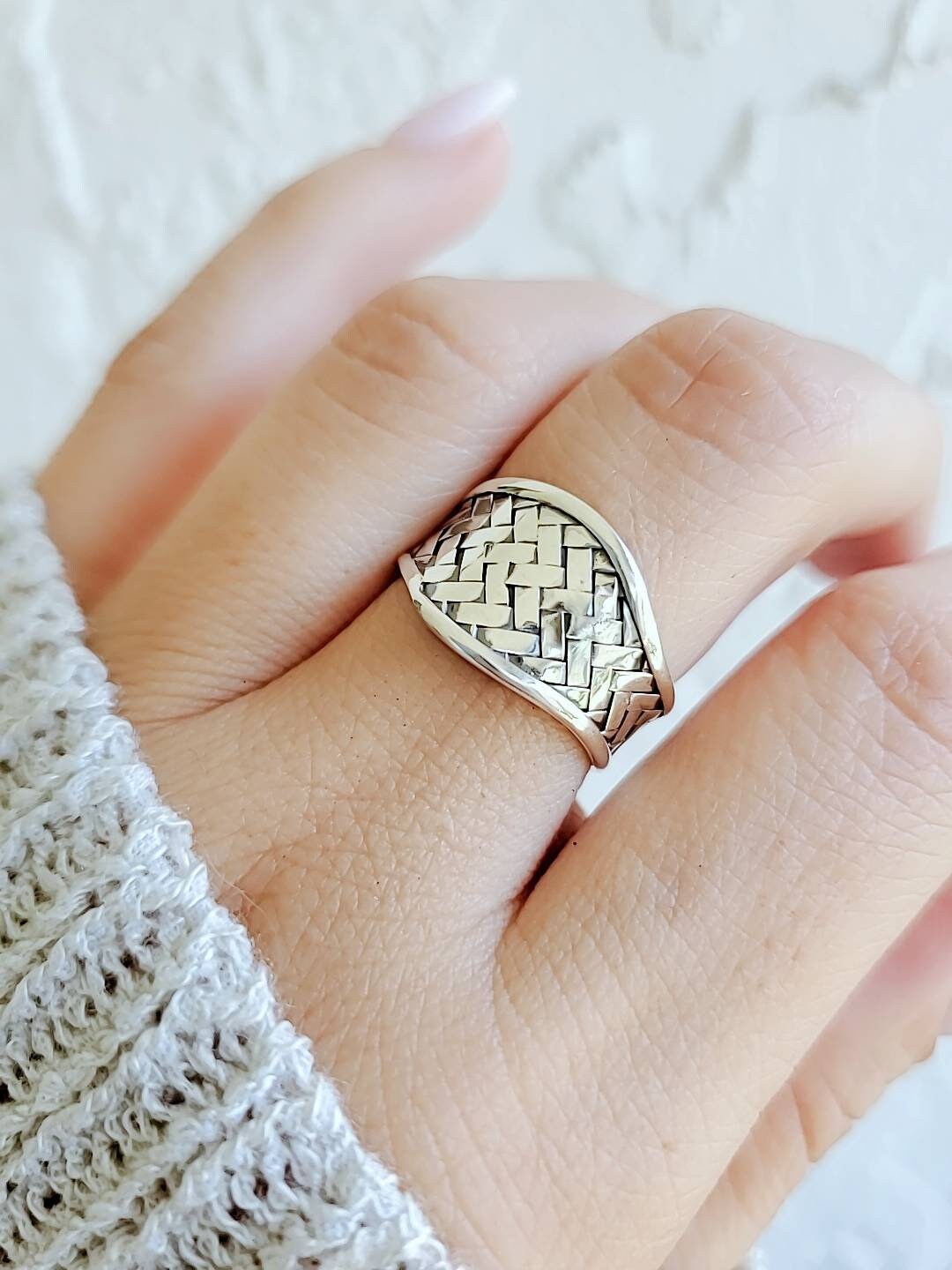 Adjustable Braided Ring