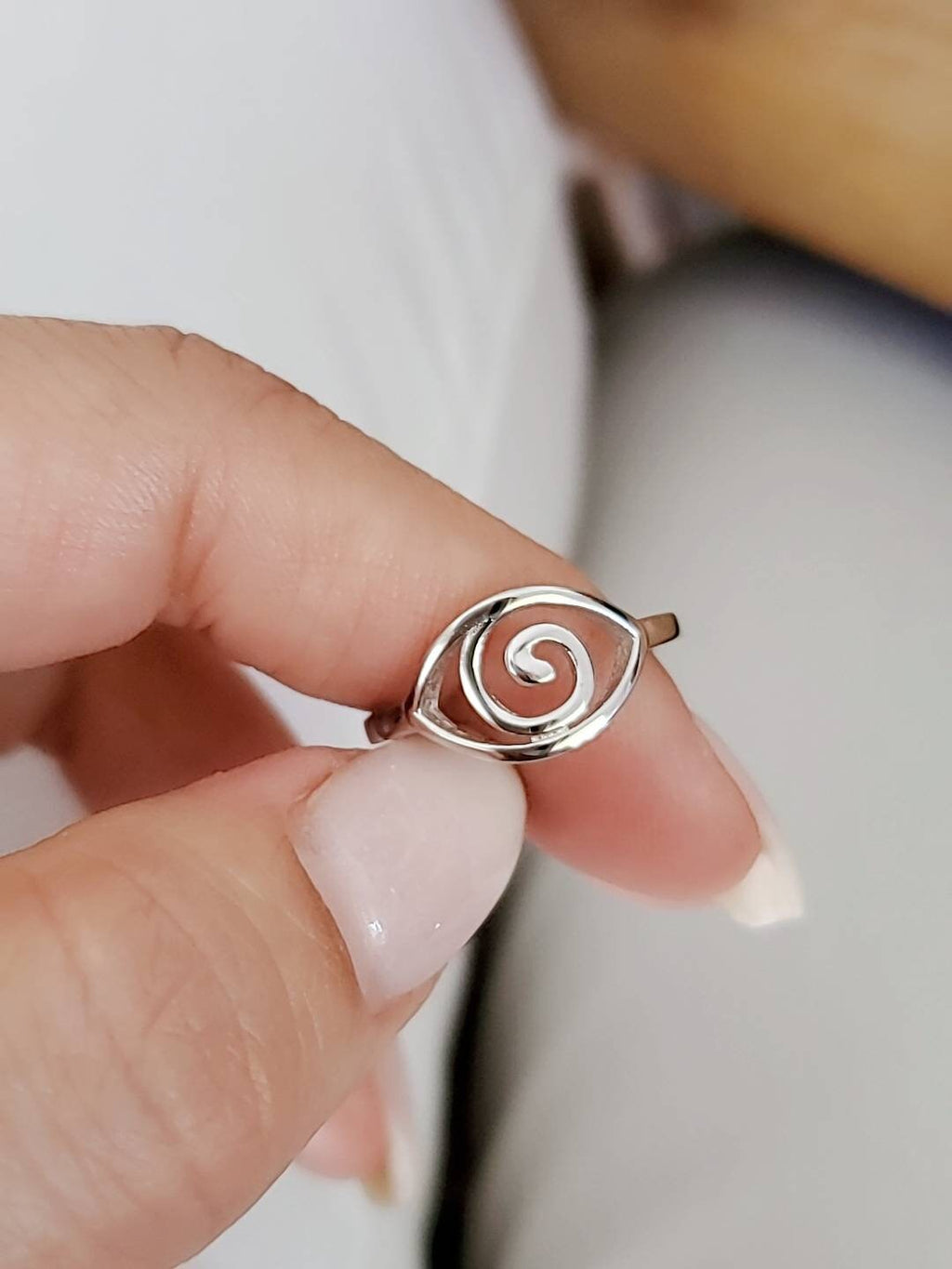 Swirl Eye Ring – 925 Sterling Silver