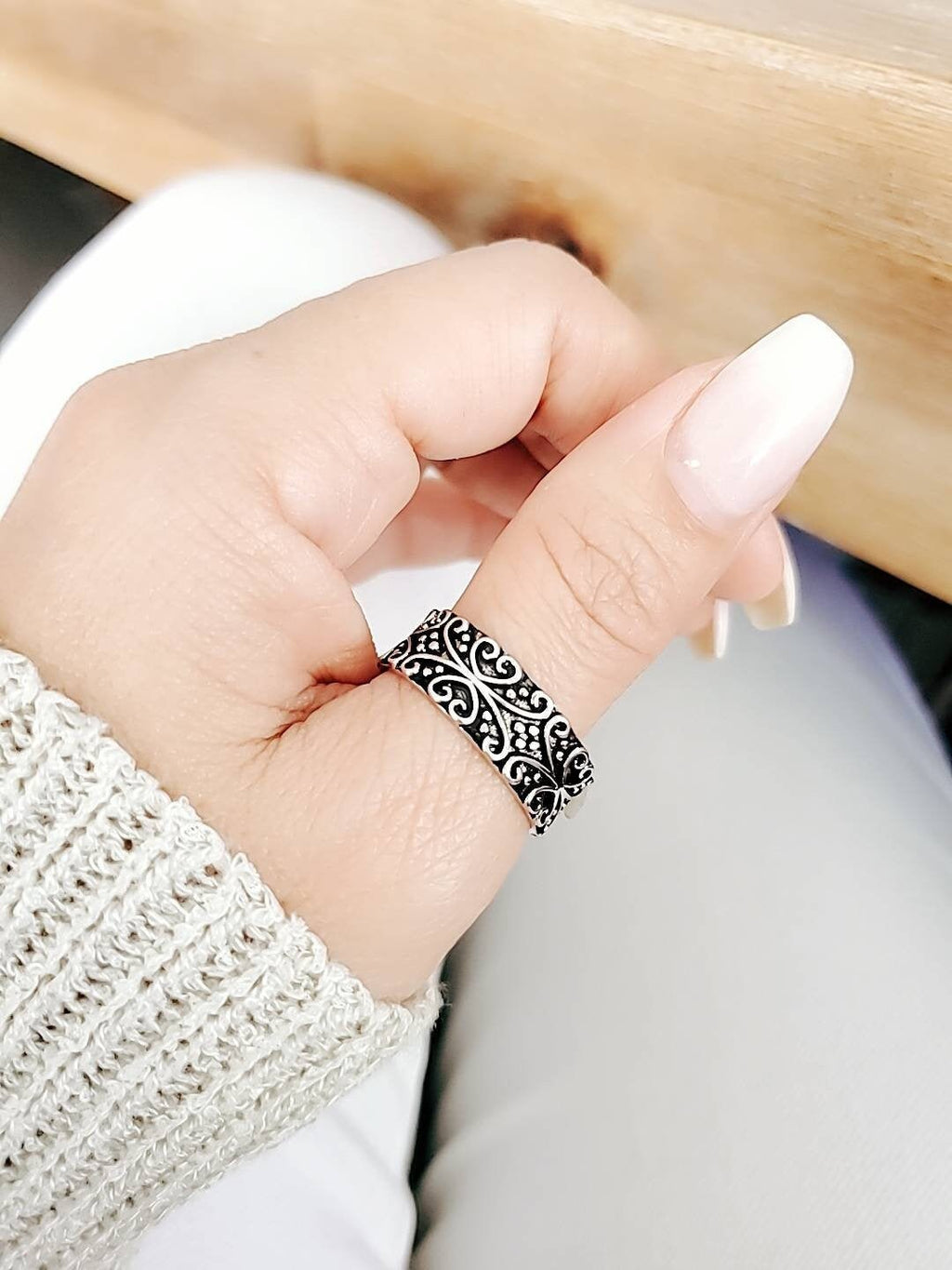 Ring – 925 Sterling Silver with Oxidized Finish