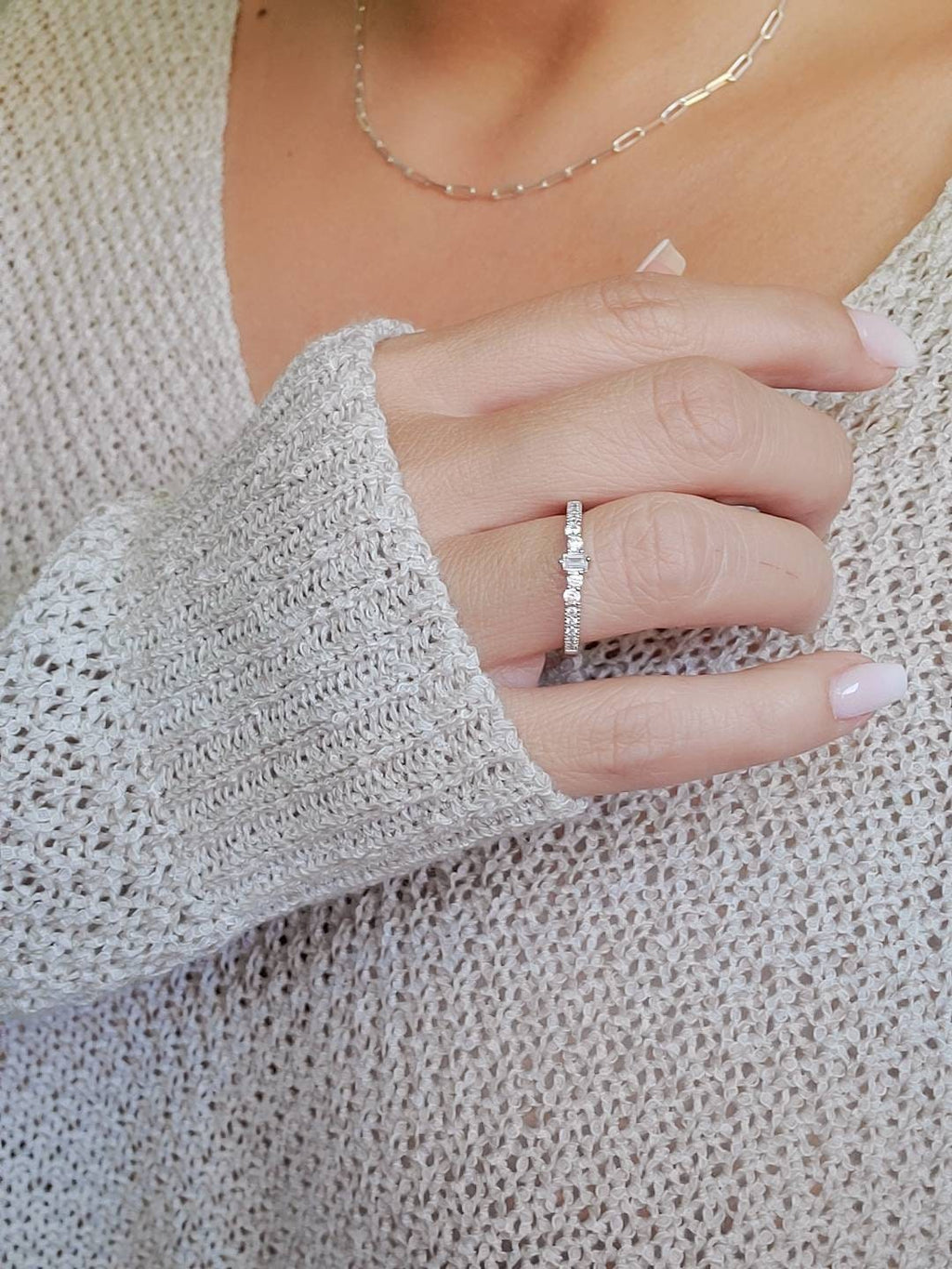 Sterling Silver Emerald Cut Ring