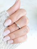 Dainty Round Cut Ring – Sterling Silver
