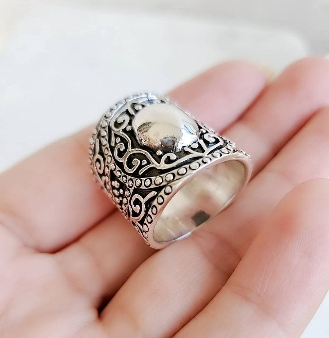 Concave Ring – 925 Sterling Silver