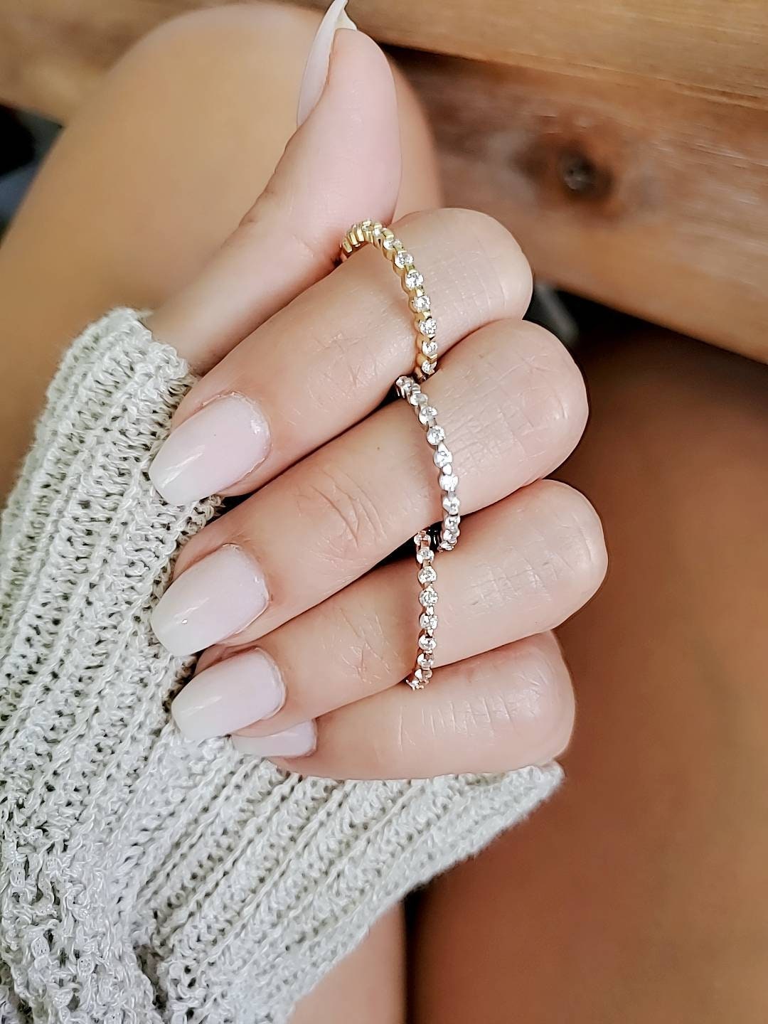 Rose Gold Silver Ring