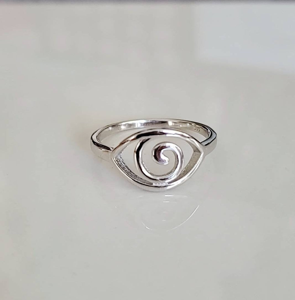 Swirl Eye Ring – 925 Sterling Silver