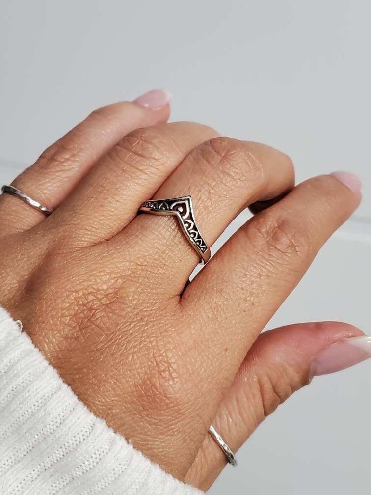 Mandala Chevron Sterling Silver