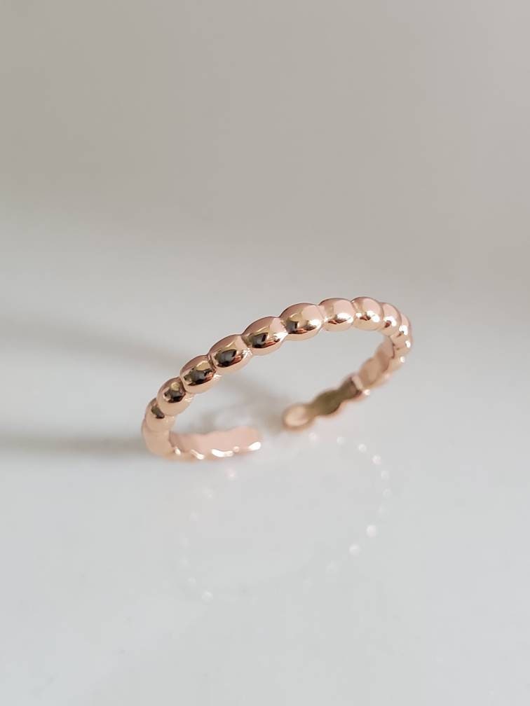 Rose Gold Toe 2mm Rose Gold Over Sterling Silver Toe Ring