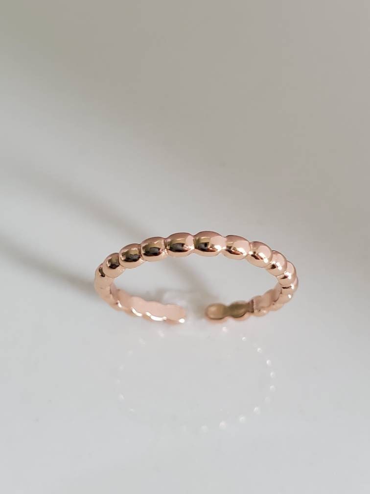 Rose Gold Toe 2mm Rose Gold Over Sterling Silver Toe Ring