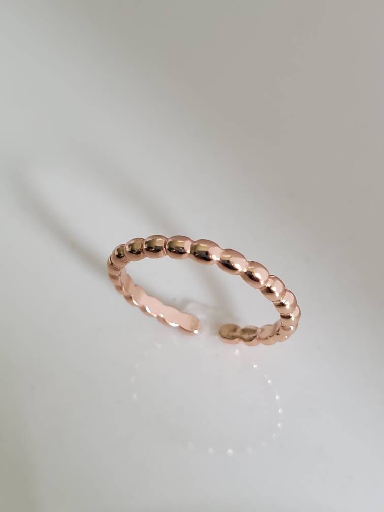 Rose Gold Toe 2mm Rose Gold Over Sterling Silver Toe Ring