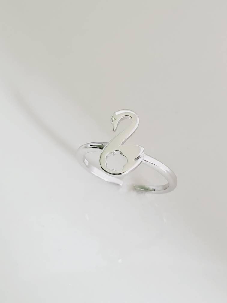 Swam Toe Ring, Sterling Silver Toe Ring, Midi Ring, Dainty Ring, Adjustable Ring, 925 Silver