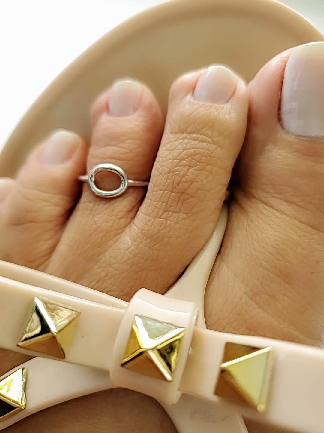 Halo Ring Sterling Silver Toe Ring